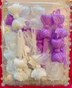 Lavender/White Mix Bow Barrettes