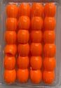 Very Large Orange Barrel Beads