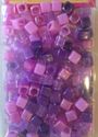 Purple Mix Cube Beads