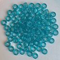 Sea Blue Glitter Pony Beads