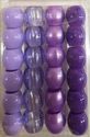 Very Large Purple Mix Barrel Beads