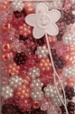 Burgundy Mix Flower Beads