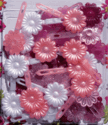 Burgundy Mix Mini Daisy Barrettes