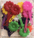 Large Multi Color Daisy Barrettes
