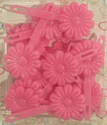 Large Pink Daisy Barrettes