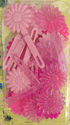 Large Pink Mix Flower Barrettes
