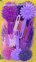 Large Purple Mix Flower Barrettes