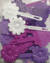 Large Purple with White Daisy Mix Barrettes