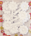Large White Daisy Barrettes