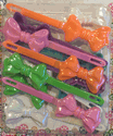 Multi-Pastel Bow Barrettes with Sheen
