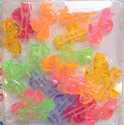 Multi-Transparent Bow Barrettes