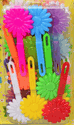 Large Multicolor Flower Barrettes