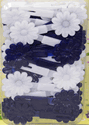 Navy and White Mini Daisy Barrette