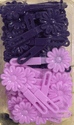 Purple Mix Mini Daisy Barrettes