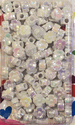 White Iridescent Flower Beads